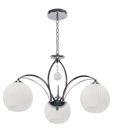 SANDRINE lampa wisząca chromowy 3x40W E27 klosz biały