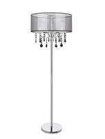 Stehleuchte Chrom / Schwarz mit Kristallen Sottile Candellux 53-73945