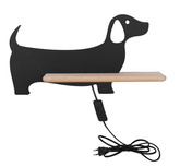 Wall lamp LED shelf black dog Dog 21-01047 cable