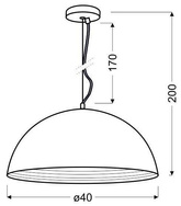 Hängelampe Chrom Metall 40cm Dorada 31-26378