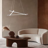 PLAFONNIER SUSPENDU CANDELLUX APETI ANDROS LED ARGENT 4000K
