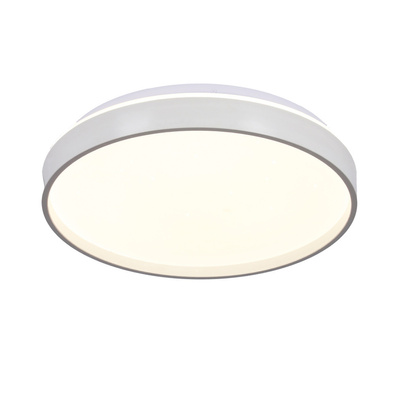 Texas plafonnier plafond 15w led 29 cm avec abat-jour blanc