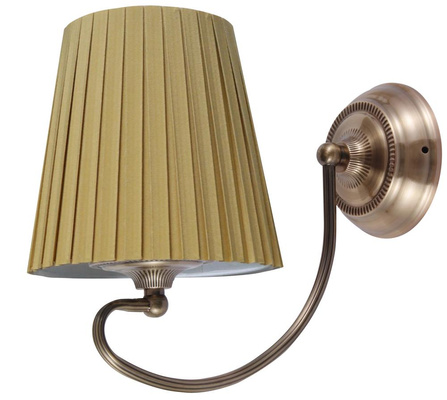 Applique patinée abat-jour miel en tissu Mozart Candellux 21-33963
