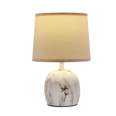 Adelina table lamp marble + gold beige lampshade 41-24374