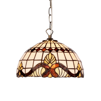 Marsala Patinalampe 1x60 E27 Buntglasschirm