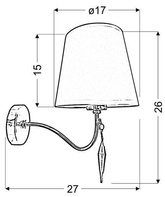 Wandleuchte ANSA Candellux 21-40497 1x E27 CHROM