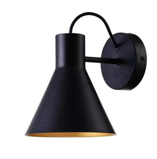 Einzelne mattschwarze und goldene Wandleuchte More Candellux 21-71149