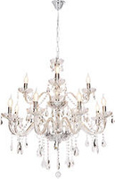 Gold chandelier with crystals 15xE14 Maria Teresa 30-95810