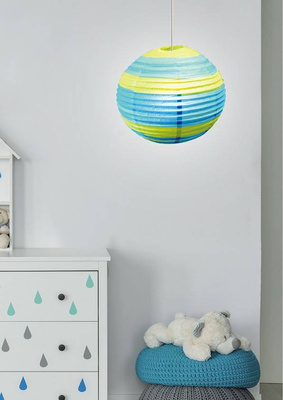Paper lampshade blue-green ball 50cm Cocoon Candellux 70-16556