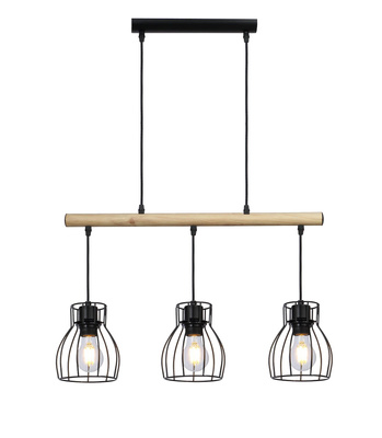 Hanging lamp black 3x60W Bernita 33-78087