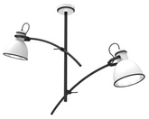 Plafonnier noir et blanc réglable 2x60W Zumba Candellux 32-72054