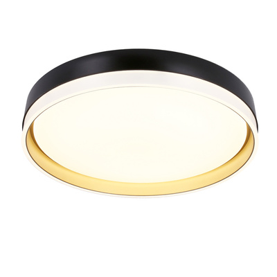 Plafoniera Florida alb + auriu + plafon negru 24w led 38 cm abajur alb