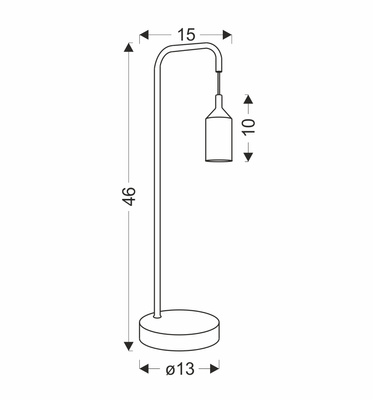 Lampe de table en métal rouge Laren Ledea 50501195