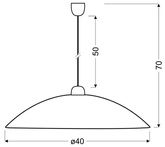 Lampa wisząca biała szklana Malibu 31-84067