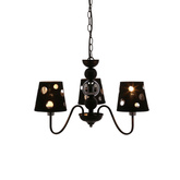 Candelabru negru suspendat 3xE14 Batley Ledea 50203105