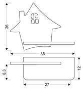 LED-Regalwandleuchte 5W 4000K IQ Kids House grau 21-85191