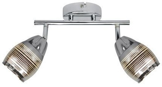 Lampa sufitowa MILTON listwa ze szklanymi kloszami regulowana 2-punktowa do kuchni