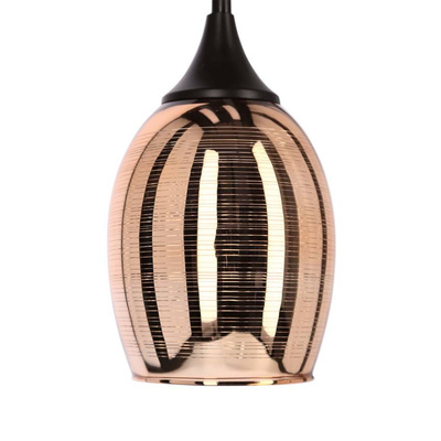 Suspension en cuivre avec abat-jour miroir en verre Marina Candellux 31-51622