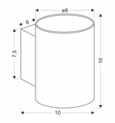 Kinkiet Space aluminiowy biały do sypialni przy łóżku kompaktowy G9