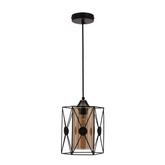 Livian hanging lamp black 1X60W with amber shade 31-09562