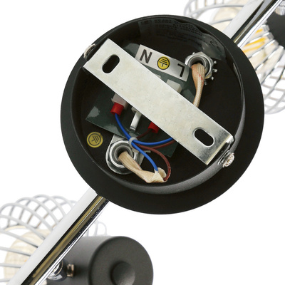 Wall lamp candellux oslo 92-61843 e14 black/chrome