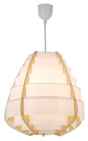 Hängelampe Beige Holz + Kunststoff Nagoja Ledea 50101038