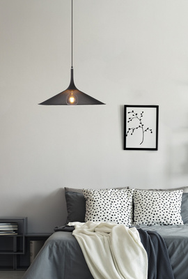 Lampe suspendue noire 50cm Kiruna L Ledea 50101203