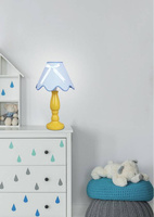Lampe de table jaune-bleu Lola 41-63489