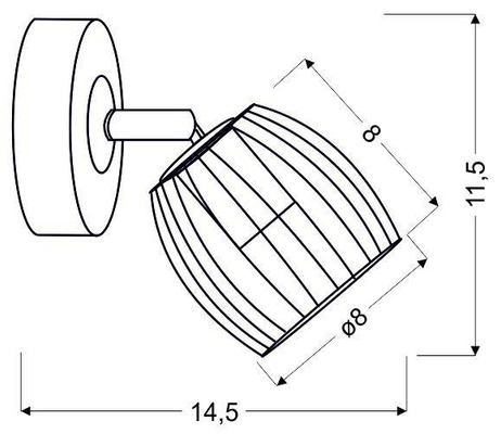 Wall lamp sconce 1X3W LED GU10 black matt + satin ZONK 91-54319