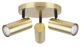 Brass ceiling lamp plate 3xGU10 Colly 98-01726