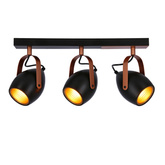 Black and copper adjustable spot lamp E14 3x40W Anica 93-82589