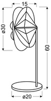Lampe de table noire Araignée 41-19274