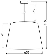Hanging ceiling lamp 1X60W E27 AMERICANO 31-32331