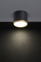 Lampa sufitowa tuba złota czarna LED zintegrowany 9W 4000K