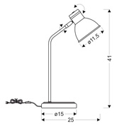 Lampe de table noir et blanc simple Zumba 41-72078