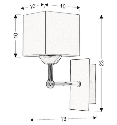 Aplică Applique Candellux Cubetto 21-24513 E27 Lemn+Crom