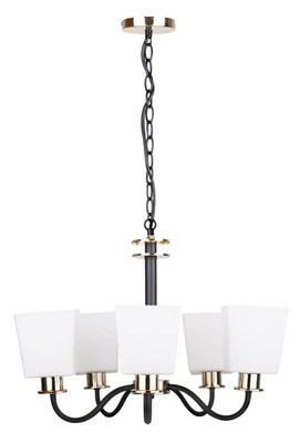 Hanging lamp black and white chandelier 5xE27 Schubert 35-74249
