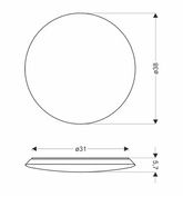 Plafon LED biały 28W 4000K Mega 13-75130