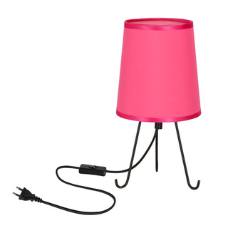 Smally lampa stołowa czarny 1x40 E14 abażur fuksja