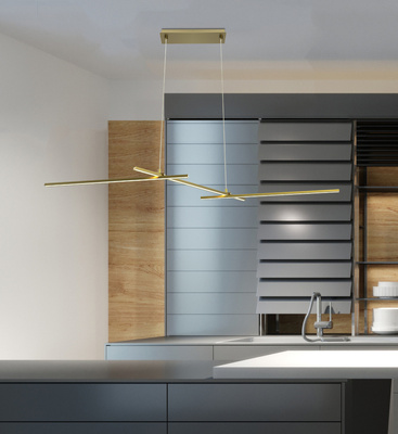 HÄNGEDECKENLEUCHTE CANDELLUX APETI THASOS LED GOLD 4000K