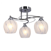 Plafonnier Prego chrome E27 avec abat-jour incolore 33-09456