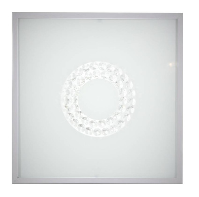 Ceiling lamp plafond 29X29 16W LED 6500K satin ring LUX 10-60686