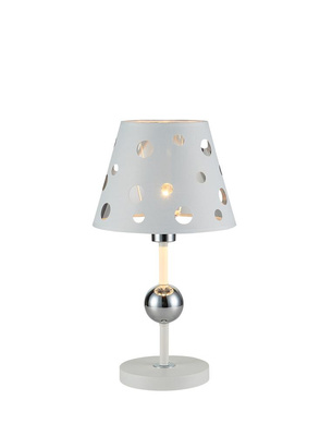 White table lamp with holes Batley Ledea 50501111