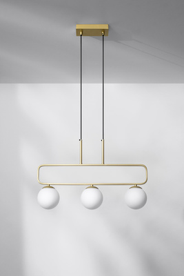 Hanging lamp brass white 3xG9 Jove 33-01573