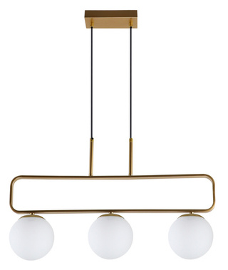 Hanging lamp brass white 3xG9 Jove 33-01573
