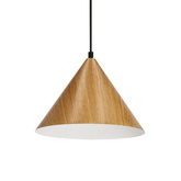 DUNCA SUSPENSION 25CM E27 CHÊNE CLAIR ABAT-JOUR CLAIR