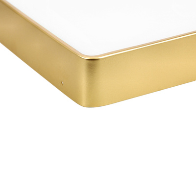 LED ceiling light QUATTRO gold square with glass shade elegant ceiling lamp for hallway and bathroom
