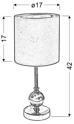 Lampe de table noir / cuivre 40W E14 Melba 41-38791