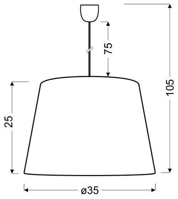 Plafonnier suspendu 35cm Karen 31-03225 1xE27