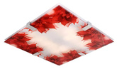 Plafonnier LED 18W 40cm fleurs rouges Rhapsody 10-30719